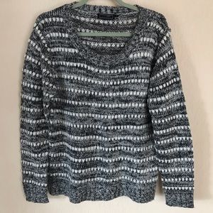 black and white sweater